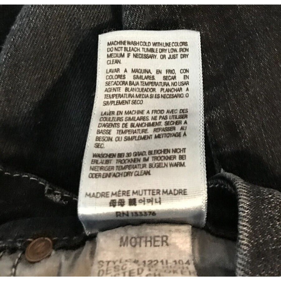 MOTHER Women's High Waisted Denim Looker in Coffee, Tea or Me Jeans - Size 26 - Picture 12 of 14